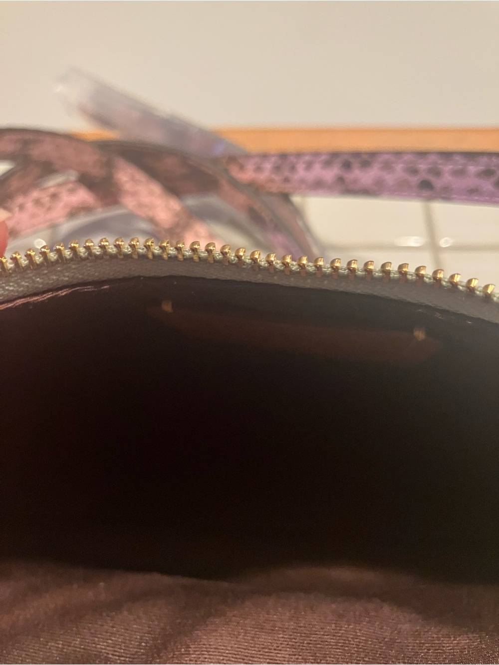 Coach Crossbody Bag in Signature Print with Green Snake-Print Accents - Picture 5 of 10